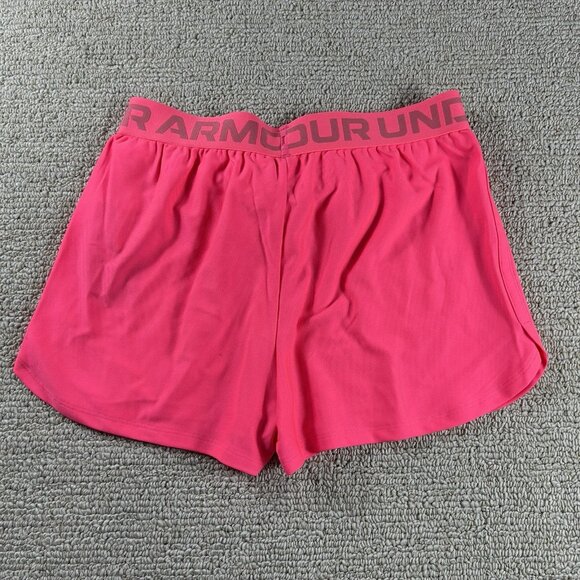 Under Armour Fly By Athletic Shorts Pink Girls Size Large - Picture 6 of 6